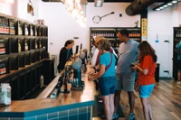 people at inside our Gatlinburg winery at Smokin Banjo